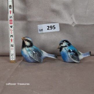 a295- blue vintage Goebel porcelain bird figurines