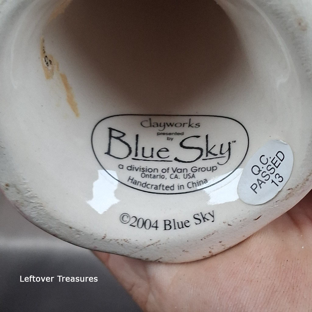 a299- 2004 "Blue Sky Clayworks" sculpture by artist Heather Goldminc - Image 4