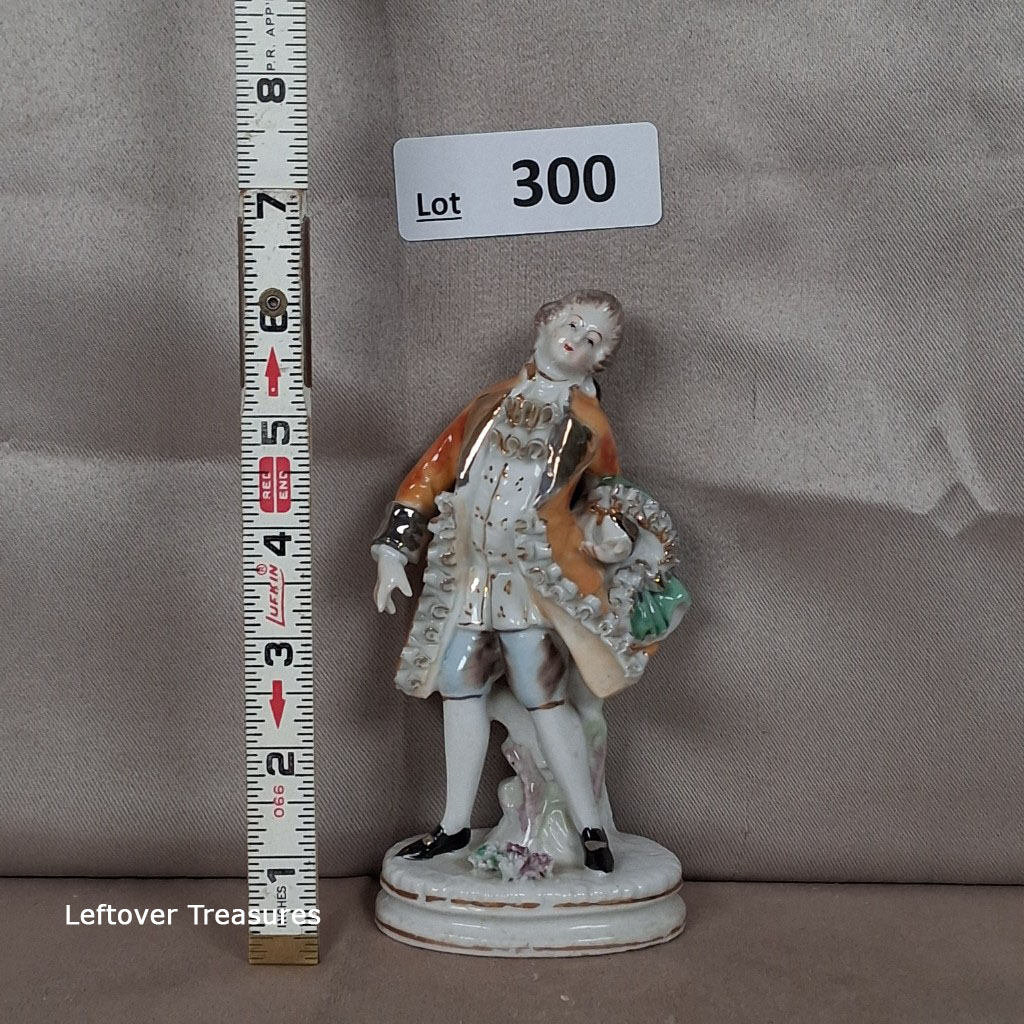 a300- Vintage Hand Painted Wales Japan Porcelain Man Victorian Style Figurine
