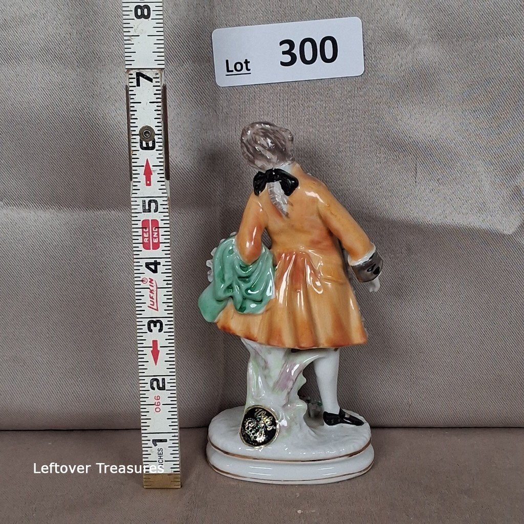 a300- Vintage Hand Painted Wales Japan Porcelain Man Victorian Style Figurine - Image 2