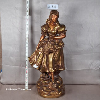 a310- vintage plaster tabletop female statue