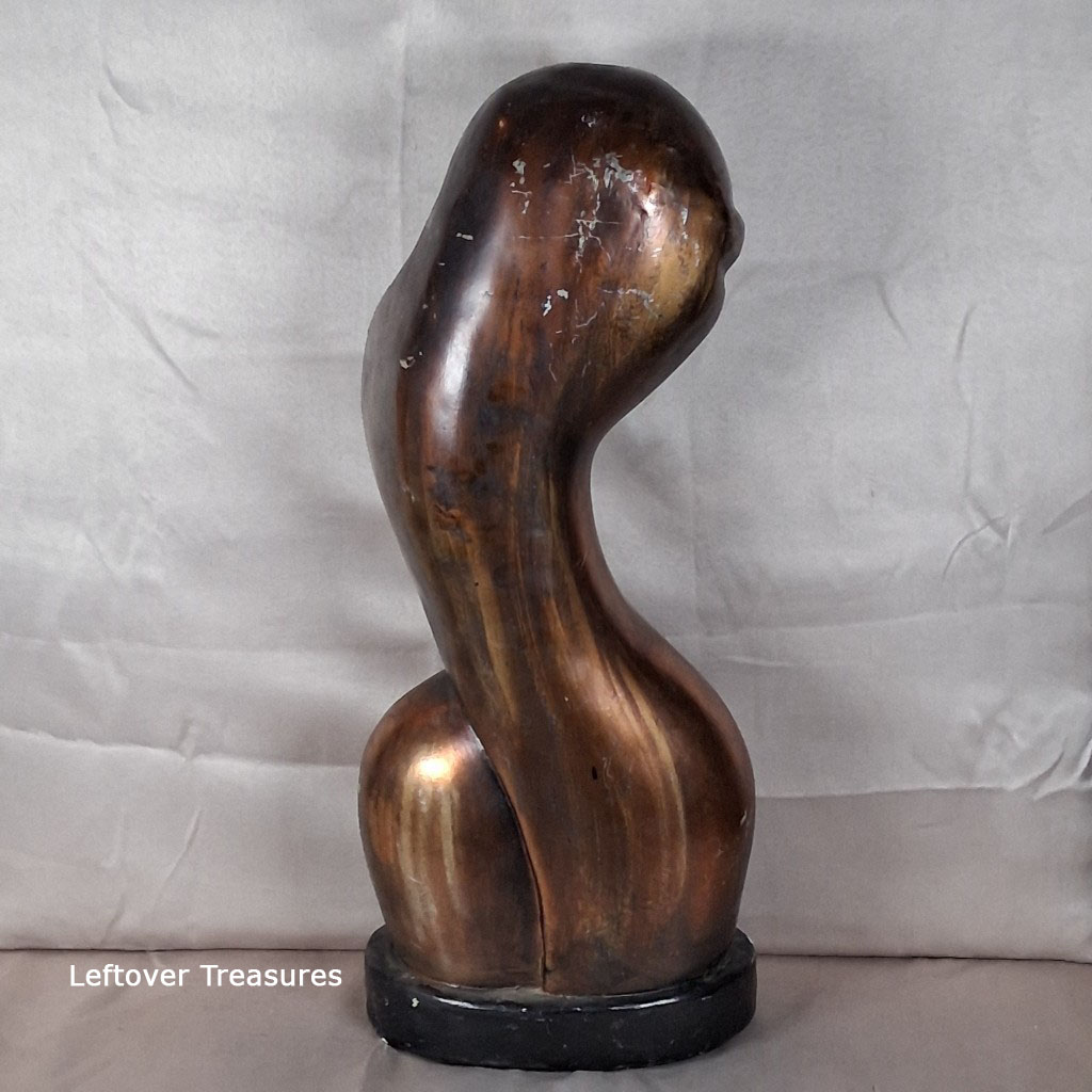a311- 1950s Mid-Century Modern lady bust sculpture - Image 2