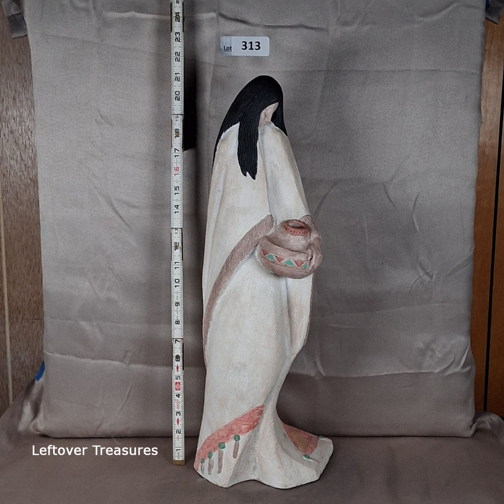 a313- vintage Austin Productions Acoma series statue "The Gatherer"