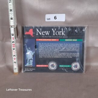 c6- two colorized 2001 New York State Quarters from the Philadelphia and Denver mints