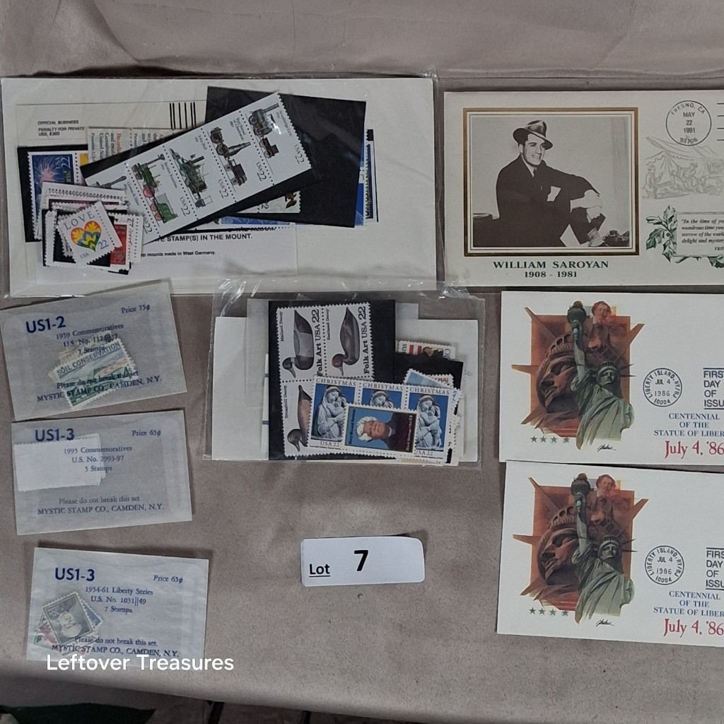 c7- Mixed Lot of Vintage US Postage Stamps First Day Covers and Commemorative Sets - Image 3
