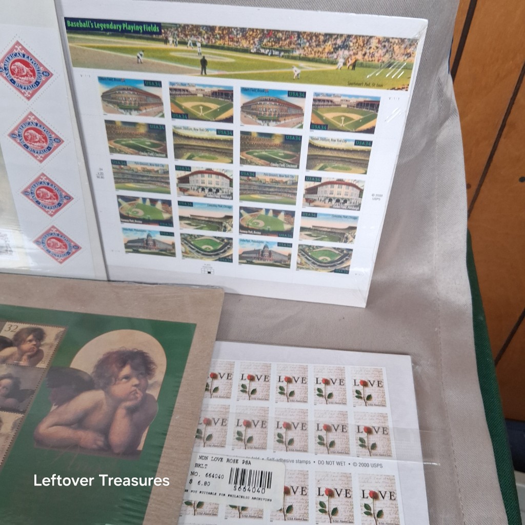 c8- Collection of 7 USPS Mint Stamp Sheets Peanuts Trains Baseball Angels Diana - Image 4