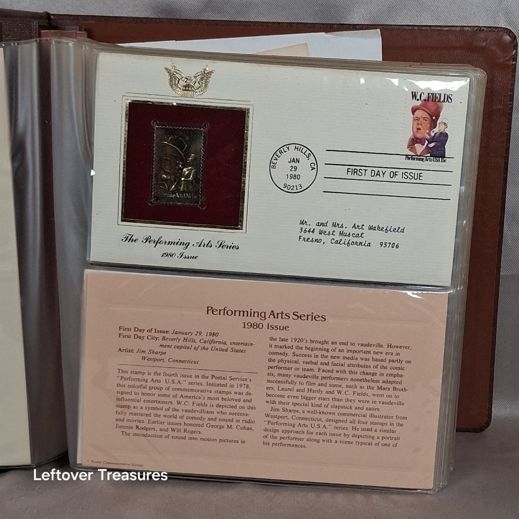 c9- Golden Replicas of United States Stamps 22Kt Gold Proof Collection Binder - Image 3