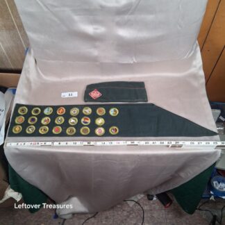c11- Boy Scouts of America Merit Badge Sash with Garrison Cap Vintage
