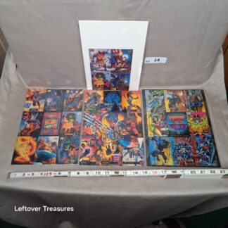 c14- Group of 3 1994-95 Marvel Trading Card Uncut Sheets Fleer Ultra Masterpieces