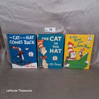 c19- Group of 3 Dr. Seuss Cat in the Hat Beginner Books Hardcover