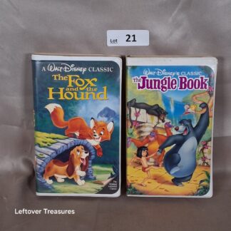 c21- Pair of Walt Disney Classic VHS Tapes Fox and the Hound Jungle Book