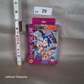 c29- Sega Game Gear Sonic the Hedgehog Chaos Video Game Boxed open box