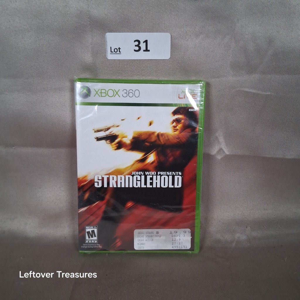 c31- Xbox 360 John Woo Presents Stranglehold Video Game Factory Sealed