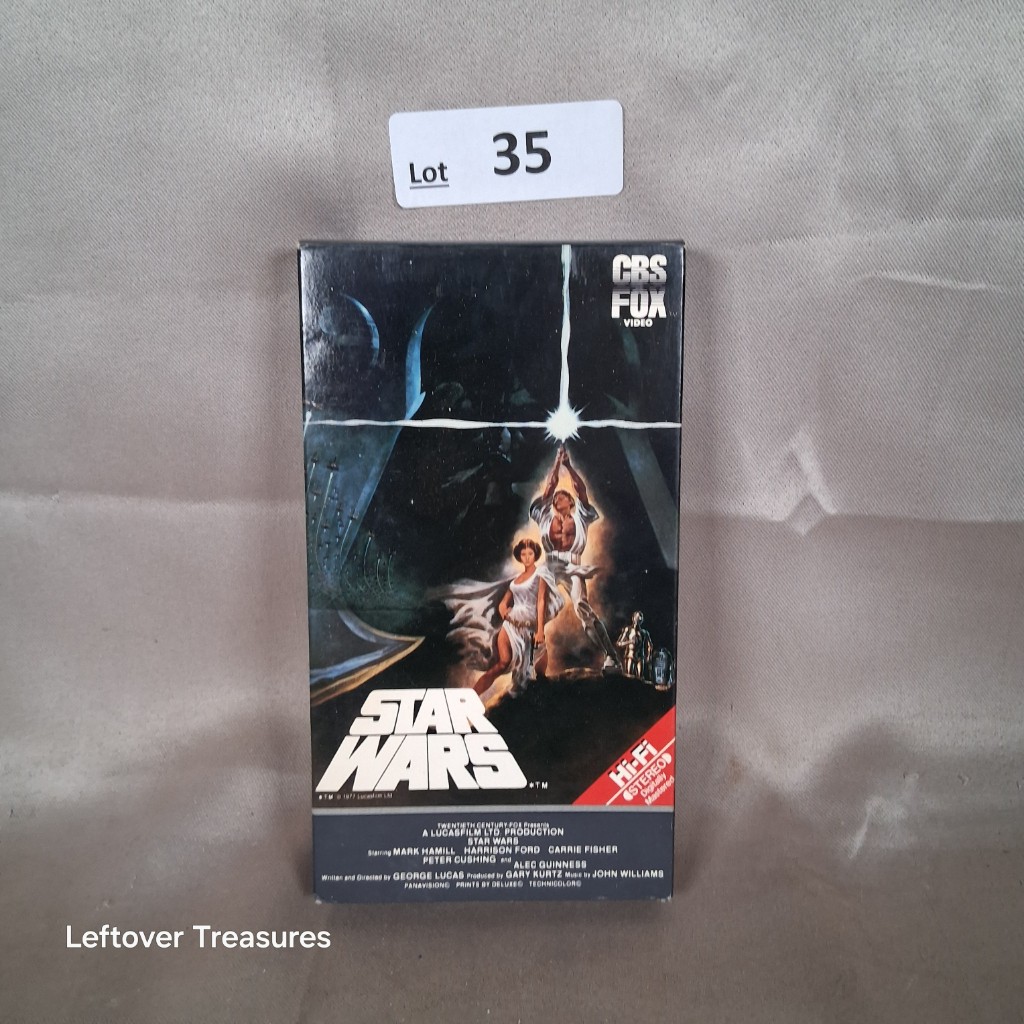 c35- Star Wars VHS CBS Fox Video Hi Fi Stereo 1977 Lucasfilm