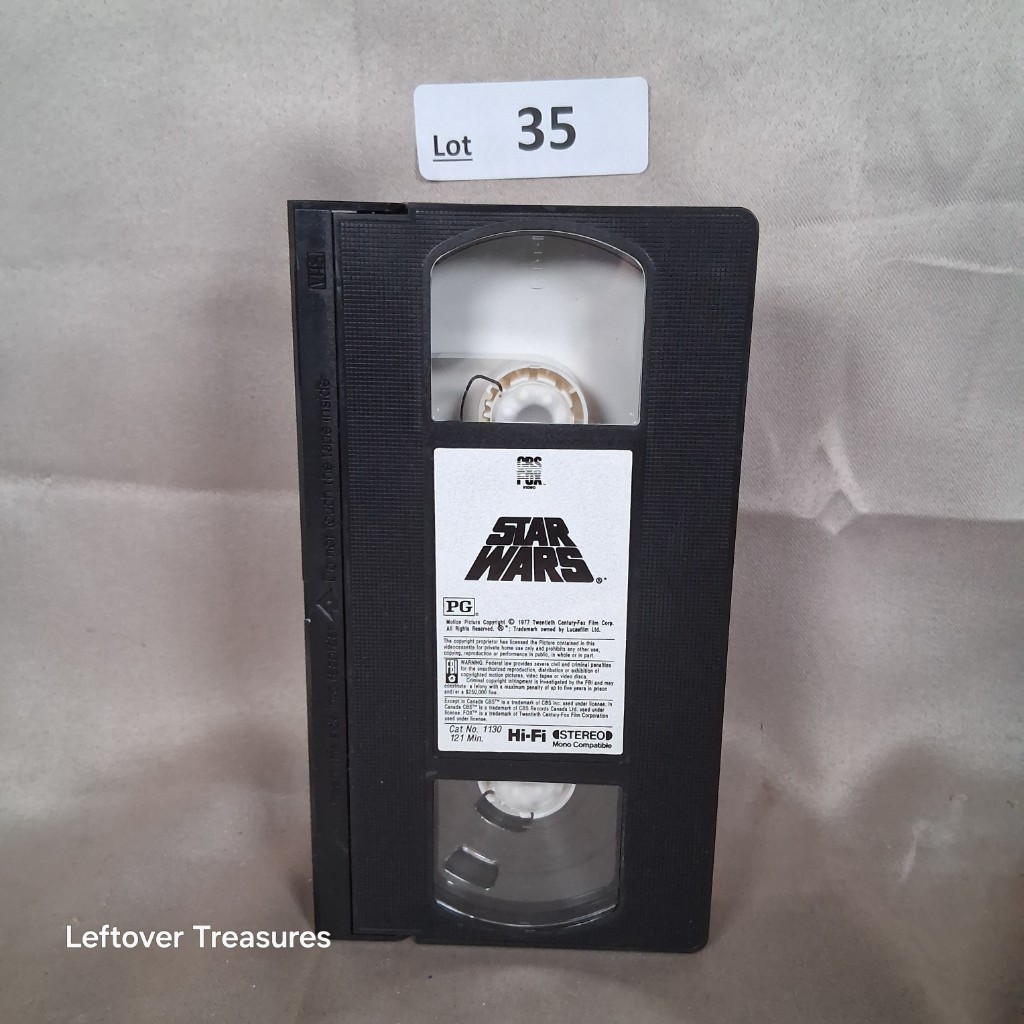 c35- Star Wars VHS CBS Fox Video Hi Fi Stereo 1977 Lucasfilm - Image 2