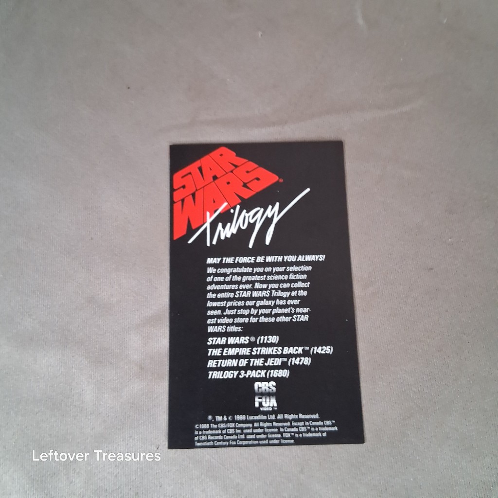 c35- Star Wars VHS CBS Fox Video Hi Fi Stereo 1977 Lucasfilm - Image 3