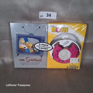 c34- The Simpsons Complete First Season DVD and Movie 2 Pack with Exclusive T Shirt