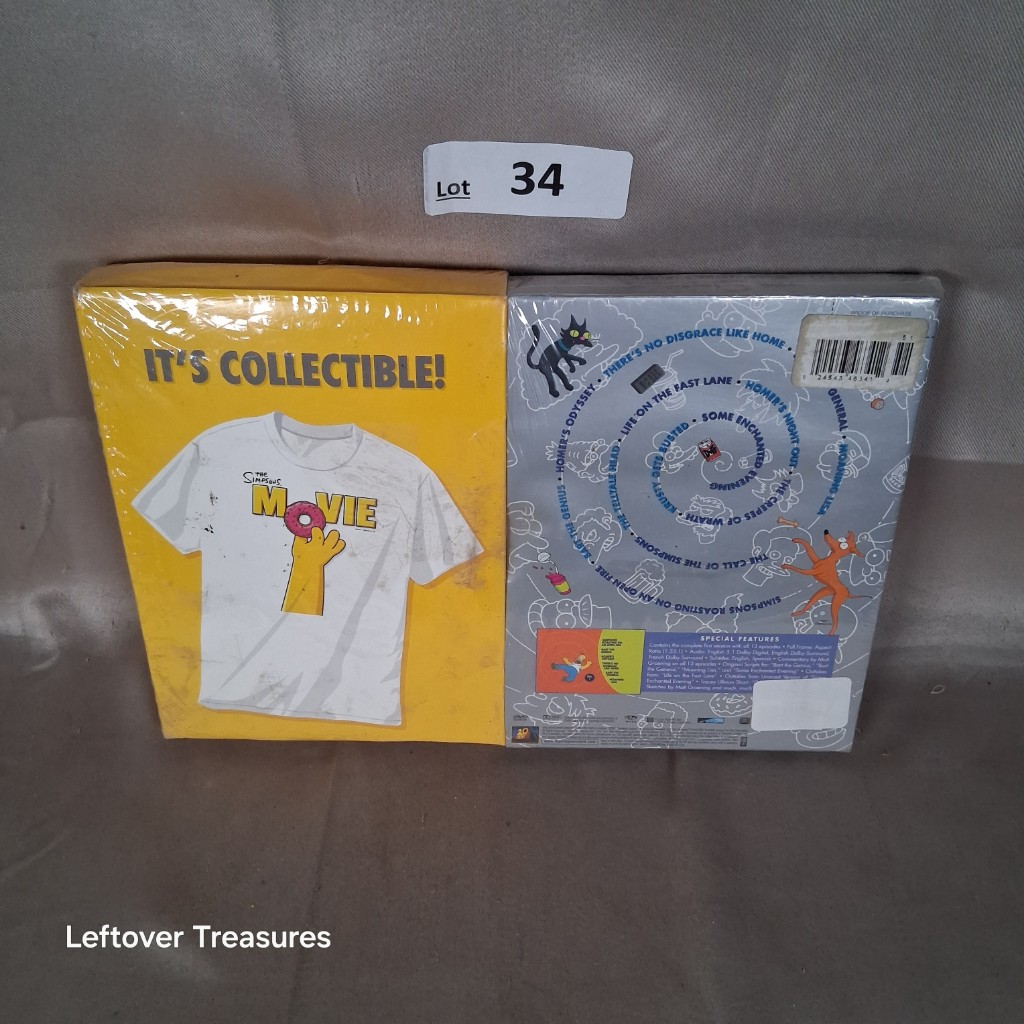 c34- The Simpsons Complete First Season DVD and Movie 2 Pack with Exclusive T Shirt - Image 2