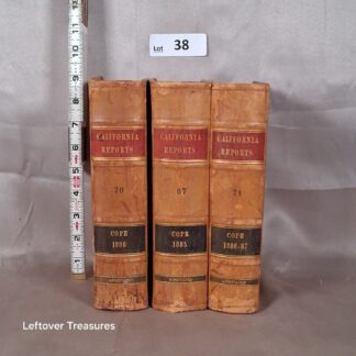 c37- Group of 12 California Reports Leather Bound Law Books Tuttle and Hillyer Annotated