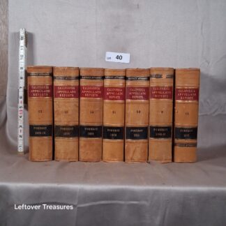 c39- Group of 4 California Reports Leather Bound Law Books Hillyer Smith Thompson Bagley
