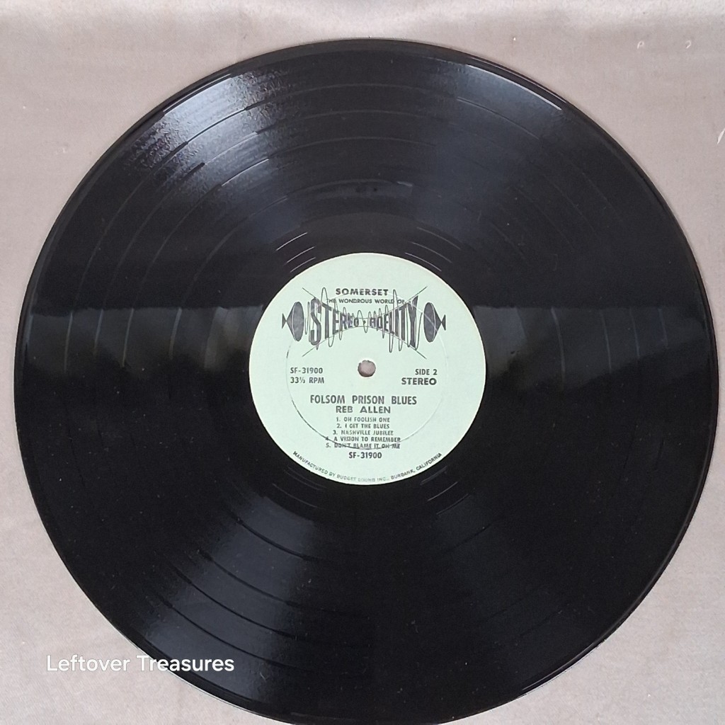 c61- Reb Allen Country Hits Folsom Prison Blues Ramona and Others LP Stereo - Image 3