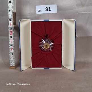 c81- Swarovski Crystal Cut Yellow Flower Figurine Boxed
