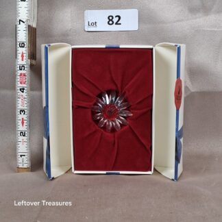 c82- Swarovski Crystal Cut Red Flower Figurine Boxed