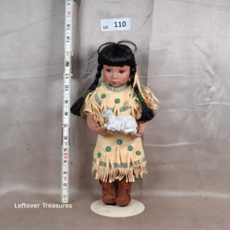 c110- Danbury Mint Artaffects porcelain doll, titled "Gentle Shepherd" by Gregory Perillo