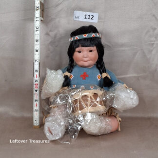 c112- Danbury Mint "Song of the Sioux" collectible doll by Perillo