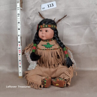 c113- Artaffects "Brave and Free" porcelain doll box