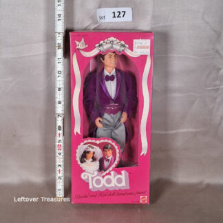 c127- Vintage 1982 Mattel Barbie & Ken's Handsome Friend Todd Wedding Groom Doll #4253 NRFB