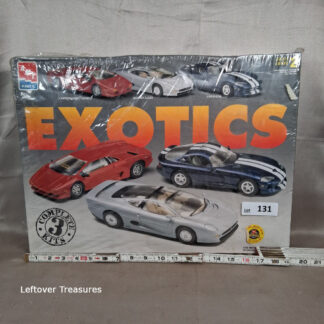 c131- AMT/ERTL Exotics 3-Kit Set 1/25 Scale: Lamborghini Diablo, Jaguar XJ220, Viper GTS