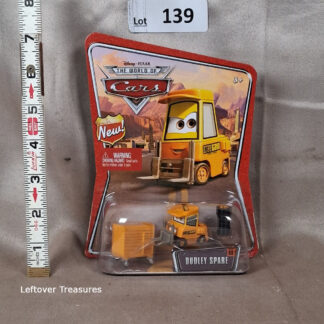 c139- Disney Pixar The World of Cars Dudley Spare Octane Gain Forklift Mattel NIP