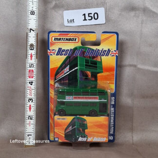 c150- Matchbox Best of British Green Routemaster Double Decker Bus #10 Union Jack NIP