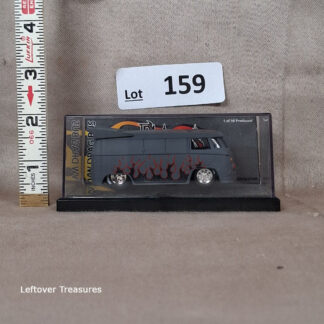 c159- Johnny Lightning Flames The Series VW Drag Bus Matte Gray 1 of 56 MileZone Rare