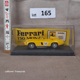 c165- Art Model Ferrari 750 Monza Yellow #33 1:43 Scale Diecast Made in Italy Case