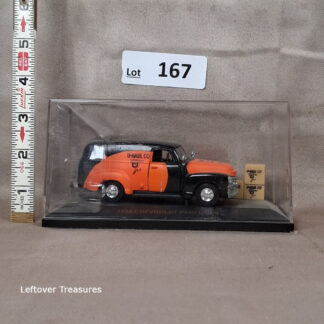 c167- 1954 Chevrolet Panel Van U-Haul Co Orange & Black 1:43 Scale Acrylic Case