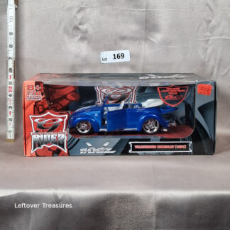c169- Jada Ride2 Bugz 1951 Volkswagen Cabriolet Beetle Blue 1:18 Scale Diecast NIB