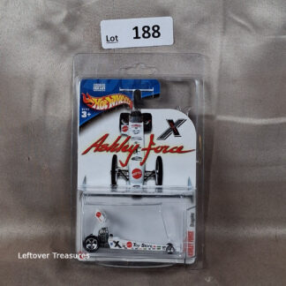 c188- Hot Wheels Ashley Force Dragster White Top Fuel NHRA Racing Car NIP