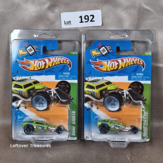 c192- Hot Wheels 2012 Treasure Hunt Surf Crate Green 13/15 RARE Duplicates Lot x2