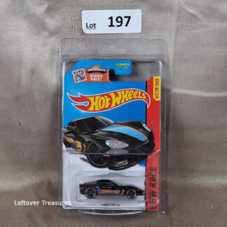 c197- Hot Wheels HW Race Corvette C6R Black Blue Orange Stripe 32 Best For Track NIP