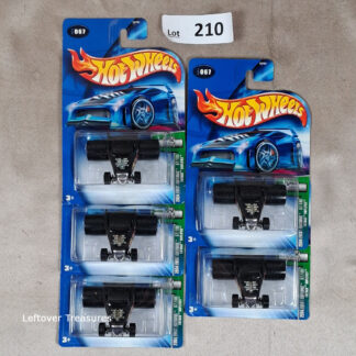 c210- Hot Wheels 2004 First Editions Fatbax Duplified Black Duplicates Lot x5 NIP