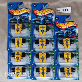 c211- Hot Wheels 2004 First Editions Fatbax Plymouth Barracuda Yellow Bulk Lot x11 NIP