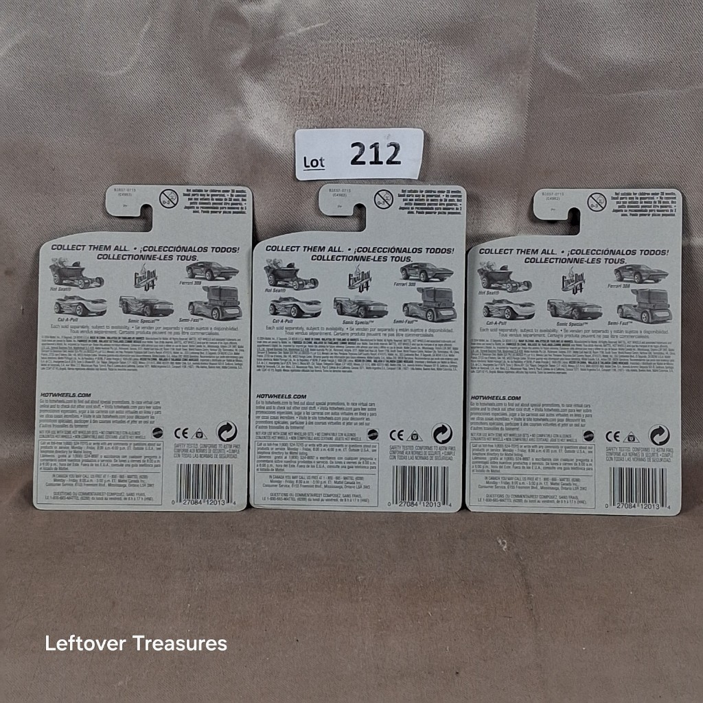 c212- Hot Wheels 2004 Final Run Series Cat-A-Pult White Retirement Duplicates Lot x2 - Image 2