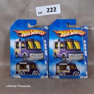 c222- Hot Wheels HW City Works Ice Cream Truck Purple Duplicates Lot x2 NIP