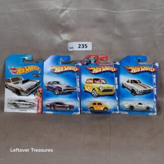 c235- Hot Wheels ZAMAC '68 Dodge Dart HW Flames '71 Plymouth GTX Lot x4 NIP