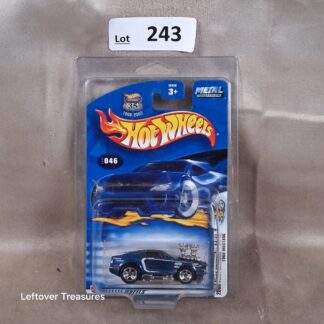 c243- Hot Wheels 2003 First Editions 1968 Mustang #046 Dark Blue Blown Engine NIP