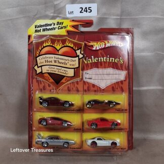 c245- Hot Wheels Valentine's Day 6-Car Pack Superbird Dodge Viper Twin Mill NIP