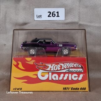 c261- Hot Wheels American Classics 1971 'Cuda 440 Purple #04130/05000 #2 of 6 Case