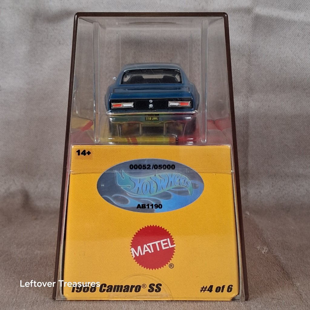 c262- Hot Wheels American Classics 1968 Camaro SS Blue LOW SERIAL #00052/05000 #4 of 6 - Image 2